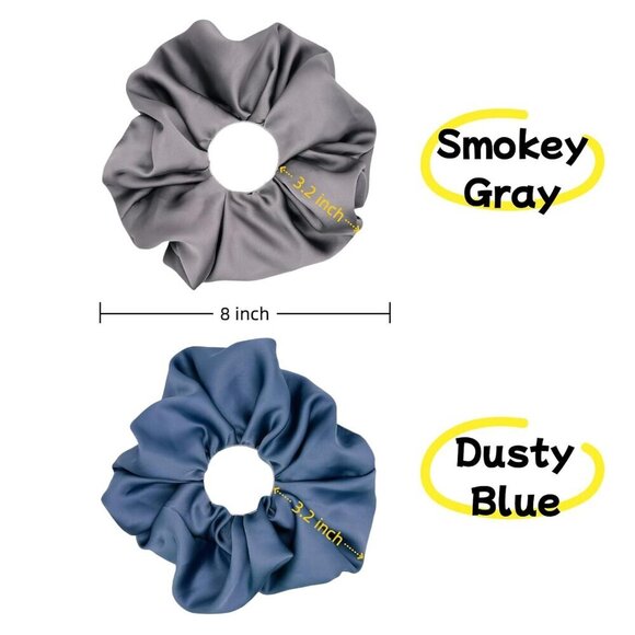 Satin Scrunchies Set 6 pcs Soft Hair Ties with Storage Box Multi-Color Woman Gir